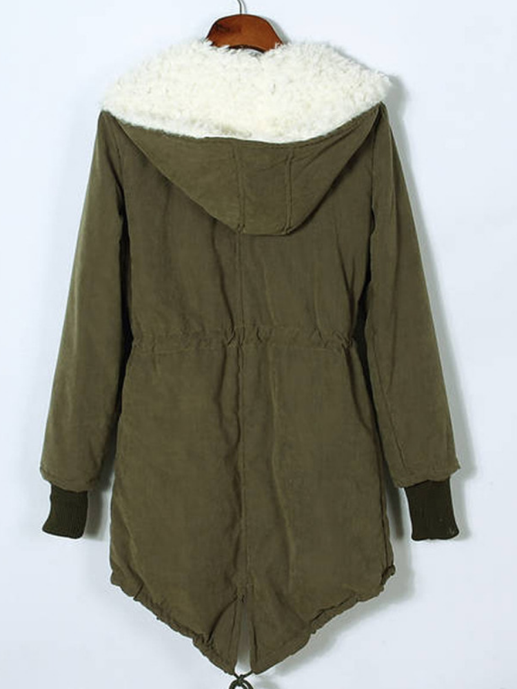 Women's long Winter Coats Hooded Fleece Jackets