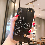 Soft Iphone Case With Wrist Strap Bracket Back Cover