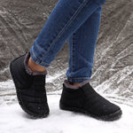 Waterproof Warm Lining Casual Winter Snow Slip On Ankle Boots