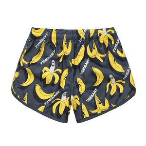 Banana Printed Couples Beach Shorts