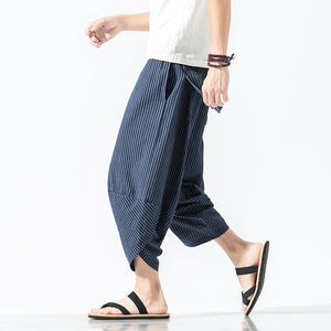 Striped Japanese Style Wide-leg Bloomers