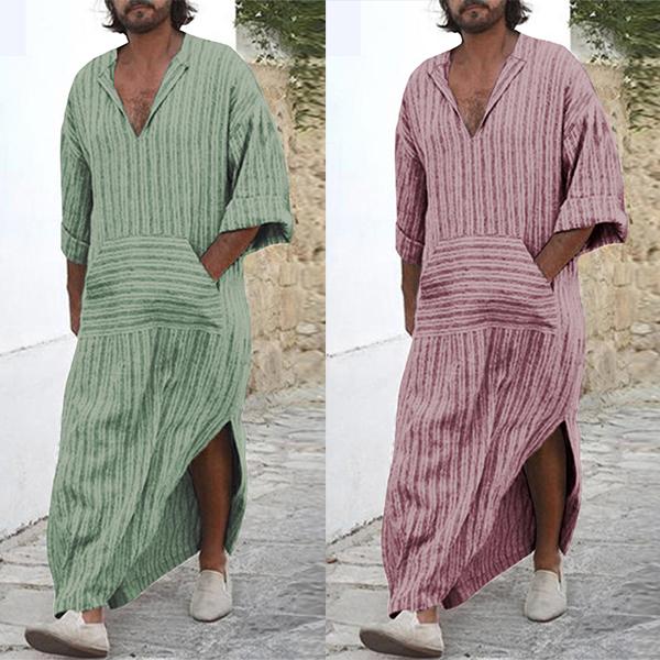 Striped Kaftan Shirts Plus Size Summer 2019