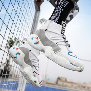 Flying Knit Camouflage Couple Socks Shoes