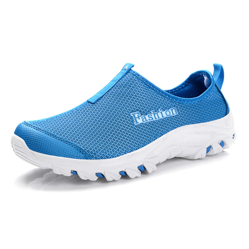 Couples Mesh Slip-on Outdoor Breathable Soft Running Sports Shoes