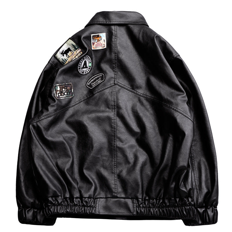Loose Leather Motorcycle Jacket