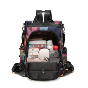 Oxford Printing Design Anti Theft Backpack