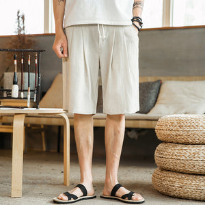 Mens Summer Breathable Elastic Drawstring Casual Thin Shorts