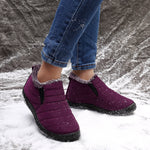 Waterproof Warm Lining Casual Winter Snow Slip On Ankle Boots