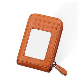RFID Genuine Leather Card Holder