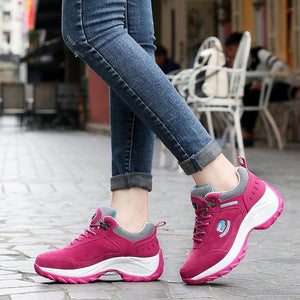 Women's Double Faced Velvet Lace-up Casual Shoes