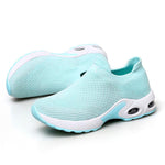 Female Breathable Lightweight Flying Woven Air Cusion Sneakers