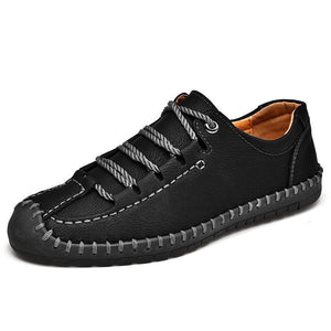 Men's Hand Stitching Anti-collision Soft Casual Leather Shoes