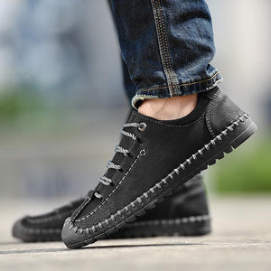 Men's Hand Stitching Anti-collision Soft Casual Leather Shoes