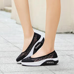Women's Lace Breathable Slip on Platform Shoes
