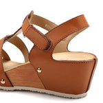 Women's Comfortable Metal Rivet Threaded Hook Wedge Sandals