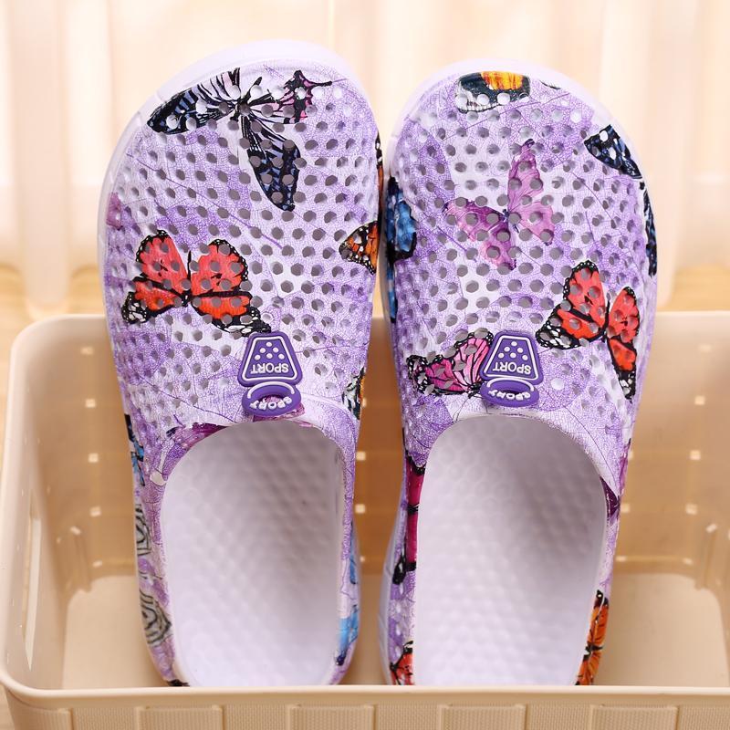 Women's Casual Garden Patten Print Hole Sandals & Slippers