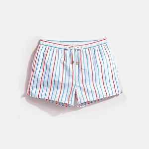 Men Colorful Stripe Swimsuits Board Shorts