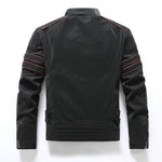 PU Brushed Suede Motorcycle Embroidered Jacket