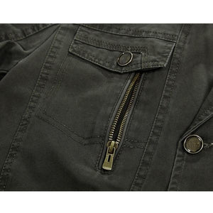 Mens Cotton Multi Pockets Business Blazers Jacket