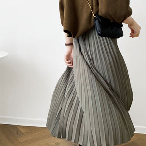 2020 High Waist Pleated Skirt