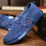Men Washed Canvas Comfy Soft Sole Slip On Casual Shoes
