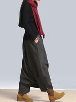 Women Harem Pants Casual H-line Casual Pockets