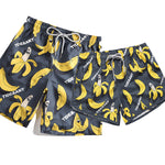 Banana Printed Couples Beach Shorts