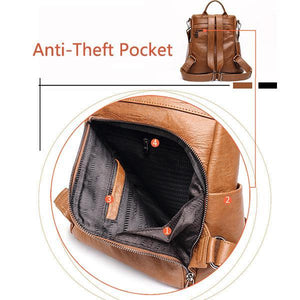 Anti-theft Soft Tote Casual Backpack