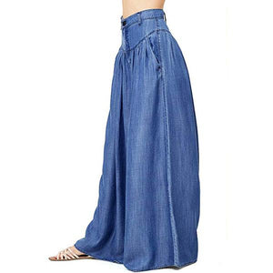 Super Wide-leg Casual Side Pocket Baggy Trousers