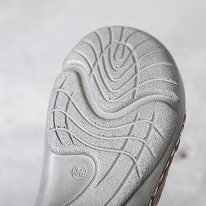 Retro Genuine Leather Handmade Painted Comfortable Slippers