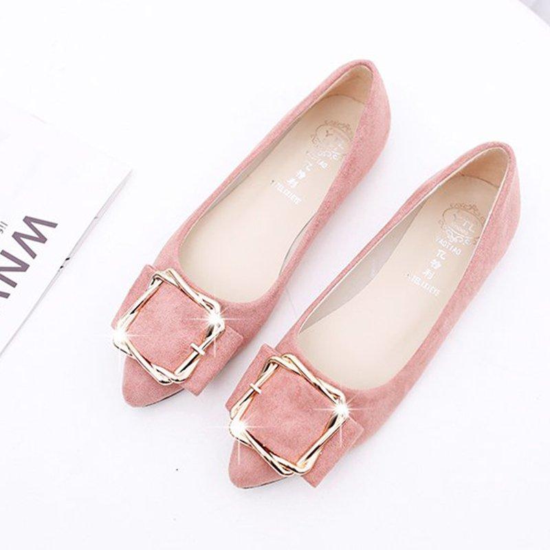Daily Suede Pointed Toe Elegant Flats