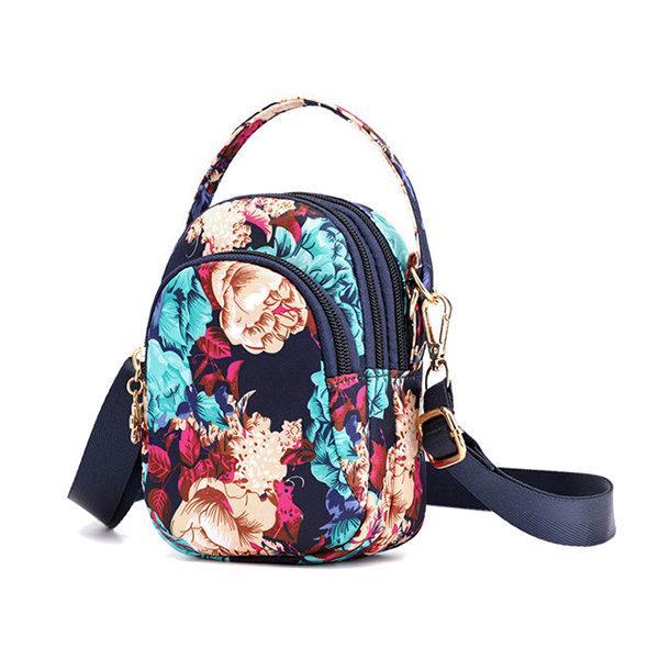 Floral Multi-pocket Crossbody Phone Bag
