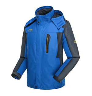Plus Size Outdoor Sport Climbing Water Resistant Hooded Jacket