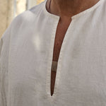 Mens Plus Size 100%Cotton Vintage Splits Kaftan 5XL Loose Tops