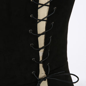 Sleeveless Round Collar Stitching Men's Medieval Costume