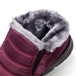 Waterproof Warm Lining Casual Winter Snow Slip On Ankle Boots