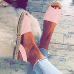 Summer Espadrilles Fashion Peep Toe Sandals Flat Sandals