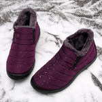 Waterproof Warm Lining Casual Winter Snow Slip On Ankle Boots
