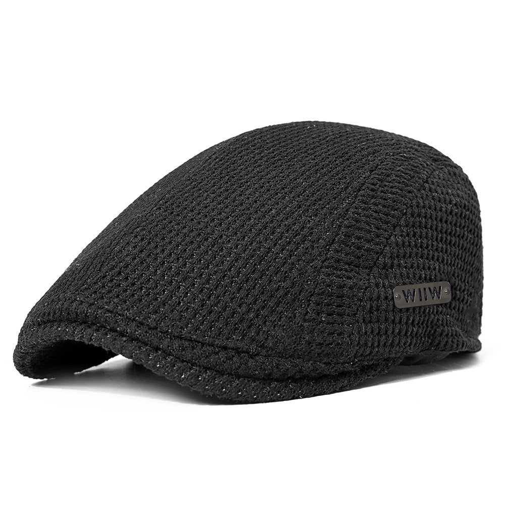 Men Cotton Gatsby Flat Beret Cap Adjustable Knit Ivy Hat Golf Hunting Driving Cabbie Hat
