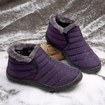 Waterproof Warm Lining Casual Winter Snow Slip On Ankle Boots