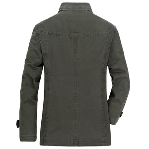 Mens Cotton Multi Pockets Business Blazers Jacket