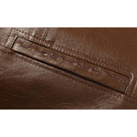 Men's Winter Casual Thicken Fleece Lining Warm Single-breasted PU Jacket Coat