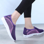 Women Breathable Flat Round Toe Casual Sport Sneakers