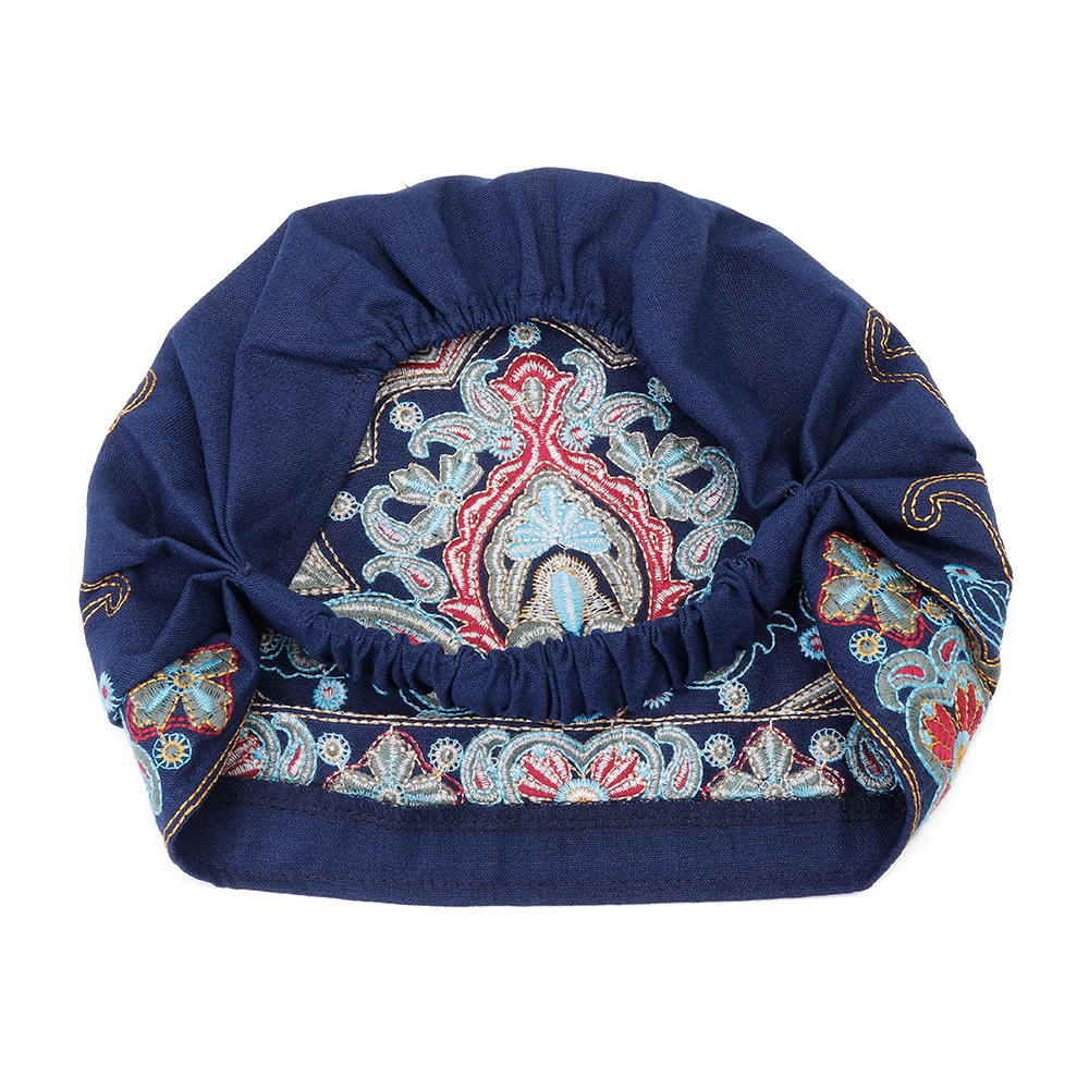 Women Vintage Embroidery Beanie Hat