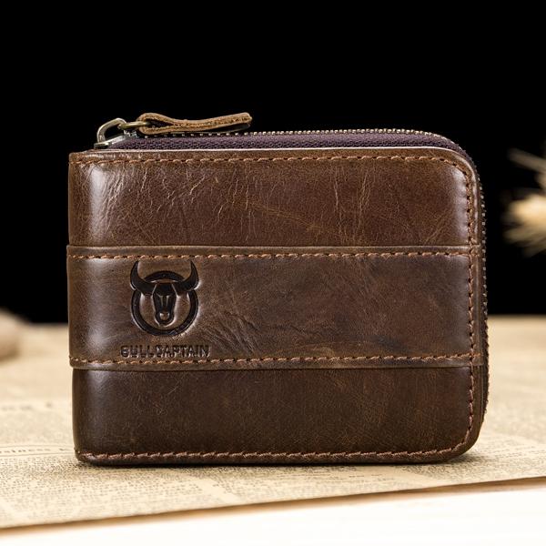 Bullcaptain RFID Genuine Leather Wallet