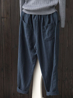 Gray Simple Basic Shift Solid Plus Size Pants