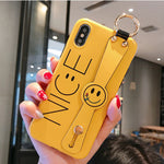 Soft Iphone Case With Wrist Strap Bracket Back Cover