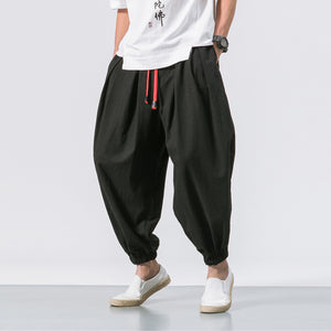 Men's Plus Size Cotton Linen Casual Pants