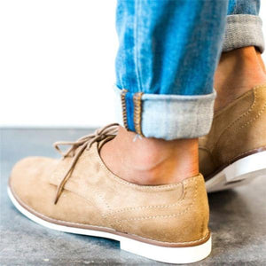 Comfort Low Heel Oxford Shoes Lace-up Daily Loafers