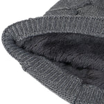 Mens Winter Plus Velvet Warm Knitted Hat